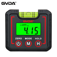 GVDA Jauge d'angle numérique magnétique industrielle DIY en ABS avec grand écran LCD, rapporteur électronique, horizontomètre, inclinomètre, règle d'angle