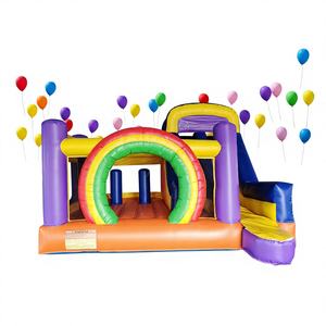Château gonflable commercial d'extérieur en PVC, nouveau design, <span class=keywords><strong>facile</strong></span> à installer, arc-en-ciel, pour enfants, maison gonflable pour tout-petits, idéal pour la location - Product Image 1