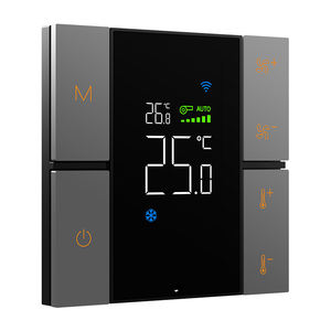 Termostato inteligente estándar del Reino Unido RS485 <span class=keywords><strong>Panel</strong></span> de interruptor de termostato de habitación Digital LED para el <span class=keywords><strong>control</strong></span> del hotel Calefacción de refrigeración 12V-24V DC - Product Image 3