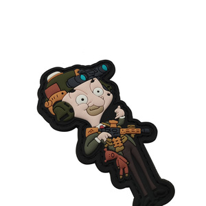<span class=keywords><strong>Mr</strong></span>. Bean Soldier 3D in rilievo eco in PVC PVC in gomma morbida cartone animato <span class=keywords><strong>Patch</strong></span> magica per borse e cappelli - Product Image 4