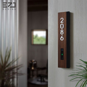 แผ่นป้ายไฟ LED ประตูห้องโรงแรมทำจากไม้อิเล็กทรอนิกส์พร้อม DND Mur บริการแขกติดตั้งง่าย - Product Image 2