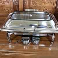 Anpassbare Größen Weiß-Gold Chafing Dish Buffet-Set für Hotel- und Restaurantnutzung