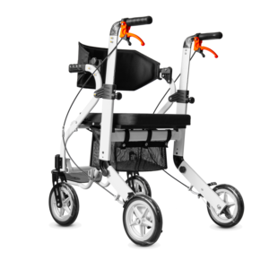 Déambulateur multifonctionnel 2-en-1, fauteuil roulant, déambulateur de transfert, fauteuil roulant léger pliable et détachable - Product Image 3
