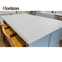 Matériaux de décoration Surface en pierre de quartz Feuille de quartz calacatta blanc artificiel poli pour projet de construction