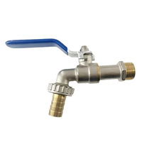 Robinet d'eau en laiton très vendu pour l'exportation ; Robinet en laiton 4 points ; Robinet pour réservoir IBC Totem ; Robinet d'extérieur pour jardin avec placage nickel