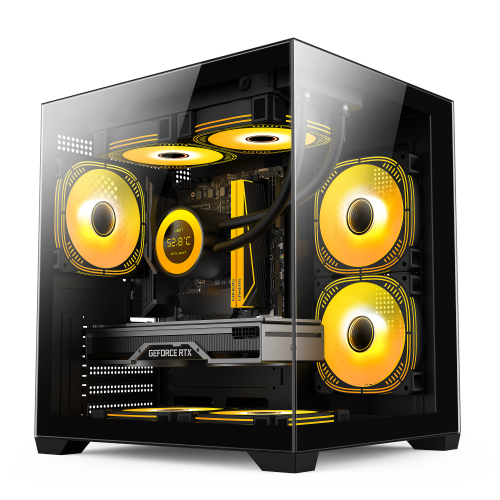 Mini Tower Compact 2 Sides Glass Gaming Case Support 240 Liquid Cooler