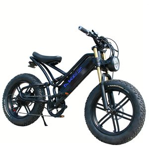 Vélo de montagne électrique 20 pouces, pneus larges, alliage d'aluminium, moteur sans balais 48V 750W, batterie au lithium, tout-terrain pour hommes et femmes - Product Image 1