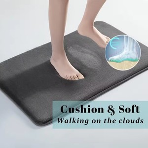 Tapis <span class=keywords><strong>de</strong></span> <span class=keywords><strong>sol</strong></span> et tapis <span class=keywords><strong>de</strong></span> porte <span class=keywords><strong>de</strong></span> <span class=keywords><strong>salle</strong></span> <span class=keywords><strong>de</strong></span> bain en velours corail super absorbant et antidérapant - Product Image 6