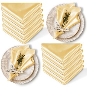 Mantel de Tela de Satén de Poliéster Cuadrado Reutilizable al por Mayor, Servilleta para el Hogar, Cocina, Comedor, Bodas, Fiestas, Uso <span class=keywords><strong>en</strong></span> <span class=keywords><strong>Restaurantes</strong></span> - Product Image 5