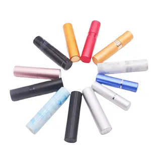 high grade colorful round Aluminum oxide shell perfume bottle, mini portable perfume dispenser