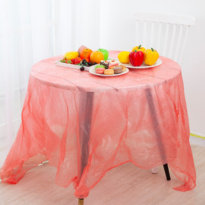 Mantel desechable de imitación de seda, cuadrado, blanco y rojo, paquete de 10, impermeable, para bodas, banquetes, uso en hoteles - Product Image 2