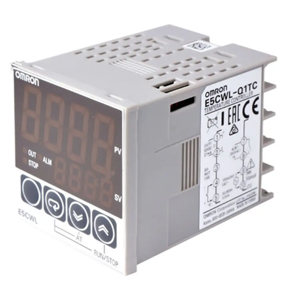 Contrôleur de température électronique à affichage numérique E5CWL-R1TC/- Q1TC/-R1P /-RTC /-QTC PLC Thermostat Type de montage sur panneau