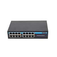 Conmutador de red de caja metálica de 16 puertos 10/100/1000Mbps Conmutador Ethernet de 16 puertos Mini conmutador de red Gigabit de escritorio con chip RTL