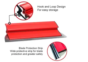 Red ABS Handle 60cm With 301 Stainless Steel Drywall Tools Insert Replaceable Skimming Blade