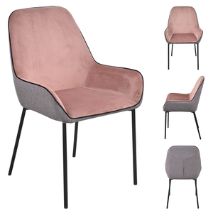 Chaise de salle à manger en métal avec revêtement en cuir PU, tissu moderne, couleur orange, pour terrasse, chaise de restaurant professionnelle, chaise de luxe - Product Image 3