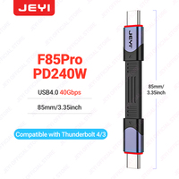 Kabel USB C ke C Pipih JEYI Factory 8.5cm 20Gbps 60W PD Berbahan Aluminium untuk Laptop/Tablet Bersertifikasi FCC CE ROHS Garansi 1 Tahun Tersedia