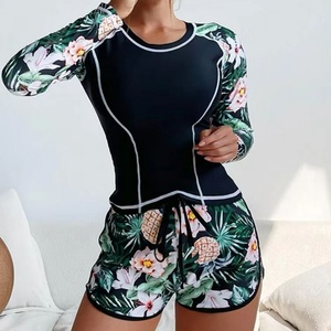 Traje de Baño de 2 Piezas Personalizado y Colorido para Mujer, Modelo 2025, con Mangas Largas y Protección Solar - Product Image 2