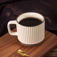 Mug en céramique gaufré à nervures verticales, en grès émaillé coloré, tons Morandi, pour couples, tasse à café domestique, Liling Hunan