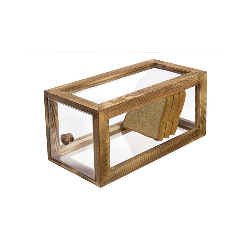 Бамбуковая Хлебница 2 слоя большой объем столешница хлеб ящик для хранения с прозрачным окном подходит для кухни или столовой