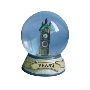 Globe d'eau en verre personnalisé Résine 3D <span class=keywords><strong>Prague</strong></span> Boule à neige Souvenirs Cadeaux - Product Image 2