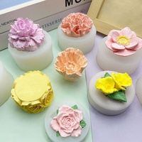 Simulierte Nelken- und Rosenform 3D Silikon-Kuchenform für DIY Schokoladenmousse mit Einzelverpackung