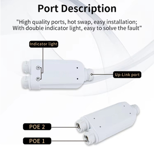 防水型 100Mbps POE 延长器 户外 30w - Product Image 3
