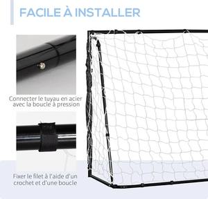 But <span class=keywords><strong>de</strong></span> football en métal <span class=keywords><strong>avec</strong></span> <span class=keywords><strong>filet</strong></span> en PE, piquets, <span class=keywords><strong>cage</strong></span> <span class=keywords><strong>de</strong></span> football, équipement <span class=keywords><strong>d</strong></span>'entraînement inclus - Product Image 6