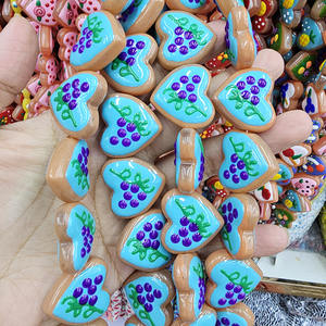 แก้วแลมป์เวิร์คหลายสี GP0991สับปะรดเชอร์รี่เห็ดผลไม้ลูกปัดรูปหัวใจสำหรับ<span class=keywords><strong>ทำ</strong></span>เครื่องประดับ - Product Image 4