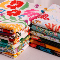 Tissu en toile polyester imprimé numérique plantes et fleurs, épaissi, uni, inaltérable, pour nappe et tapis pour animaux de compagnie