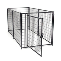 Panneaux soudés de haute qualité personnalisés de 6 pieds 10 pieds Cages de jeu extérieures en métal à usage intensif Grands chenils extérieurs pour chiens et chats