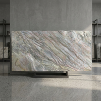 Revêtement mural en marbre de calcite de luxe, motif ardoise, durable, écologique, surface imperméable, pour salle de bain, cuisine, escalier