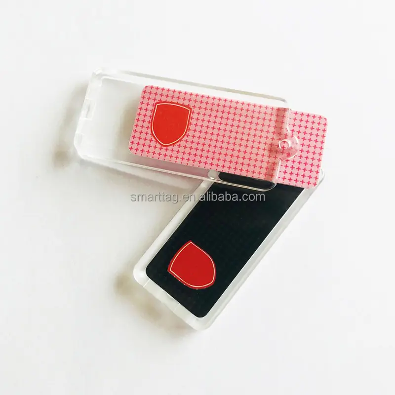 RFID NFC Smart Lock Key Chain Acrylic Mini Snap Card Case