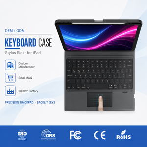 เคสคีย์บอร์ดไร้สายอเนกประสงค์ ABS+PU พร้อมทัชแพดเรืองแสง LED สำหรับไอแพดโปร <span class=keywords><strong>12.9</strong></span> นิ้วรุ่นที่ 5 ปี <span class=keywords><strong>2021</strong></span>/2020/2018 - Product Image 1