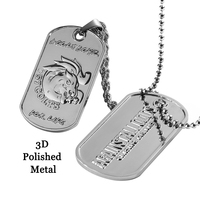 Individuell Gestaltete Hunde-Erkennungsmarke mit Ihrem Logo, 2D/3D Zinklegierung, QR-Code, Nickel-Beschichtung, Weich-Emaille und Kugelkette