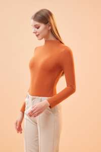 Maglia Termica da <span class=keywords><strong>Donna</strong></span> Evenyoung a Collo Alto e Maniche Lunghe in Poliestere e Spandex con Infrarossi Lontani, Pile Doppio Lato, Aderente e Morbida - Product Image 6