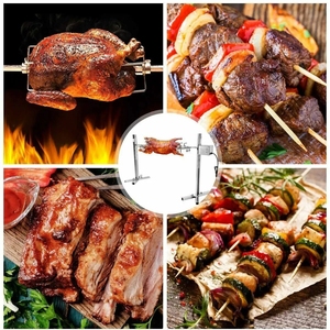 Parrilla de asador automática comercial de acero inoxidable para <span class=keywords><strong>pollo</strong></span> y cerdo, barbacoa de carbón térmico de estilo moderno para fiestas en el patio trasero - Product Image 6