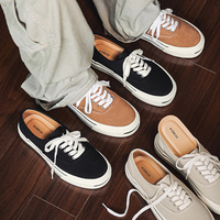 Chaussures de marche confortables en daim rétro vulcanisé pour hommes, chaussures de skate en daim premium, semelle en caoutchouc durable, chaussures de marche pour hommes