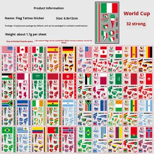 <span class=keywords><strong>Tatuaje</strong></span> Temporal con Diseño <span class=keywords><strong>de</strong></span> <span class=keywords><strong>la</strong></span> Copa Mundial 2026, Impresión por Transferencia <span class=keywords><strong>de</strong></span> Agua, para Fanáticos <span class=keywords><strong>de</strong></span> los Deportes, Fiestas y Partidos <span class=keywords><strong>de</strong></span> Fútbol - Product Image 1