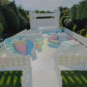 Structure de jeu souple pour enfants sur le thème des macarons, facile <span class=keywords><strong>à</strong></span> assembler et personnalisable, avec piscine <span class=keywords><strong>à</strong></span> balles, équipement de location pour fêtes et divertissement - Product Image 1