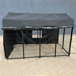 Großer Hundezwinger für den Außenbereich mit 12 Paneelen und Dachabdeckung, Hundegehege, Haustierkäfig, geschweißter Drahtzwinger, Hundehaus, Auslauf, Laufstall - Product Image 1