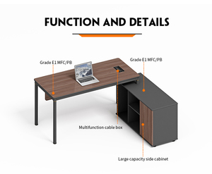 Mesa de oficina moderna para personal ejecutivo, escritorio de negocios para el hogar a precio de fábrica con función extensible - Product Image 6