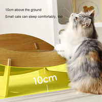 Canapé à gratter robuste pour chat Sisal surélevé Kitten Scratching Board Bed avec tapis