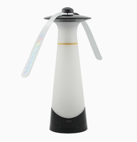 Ventilatore Repellente per Insetti a LED con 4 Colori, Luce Bianca Calda e RGB, Effetto Fiamma e Lampeggio Lento, Controllo Touch, per Casa, Picnic e Tavoli da Catering