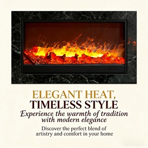 <span class=keywords><strong>Chimenea</strong></span> eléctrica de 1500W con calefacción, llama <span class=keywords><strong>LED</strong></span> realista, protección contra sobrecalentamiento, para decoración interior del hogar, sala de estar y dormitorio - Product Image 4