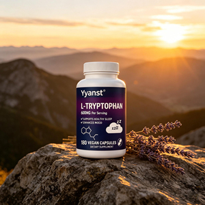 Cápsulas de L-Triptófano 600mg, 180 Unidades, Favorece un Sueño Saludable y la Relajación, Vegano, Sin OMG, Suplemento Dietético OEM - Product Image 2