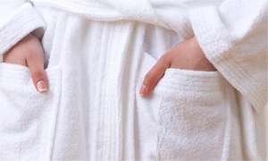 Peignoir en velours éponge blanc en gros - Peignoir unisexe pour adultes pour les hôtels de luxe, fournisseur direct - Product Image 5