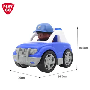 Playgo on the GO Mini Carro de polícia Brinquedo Brinquedo portátil para bebês