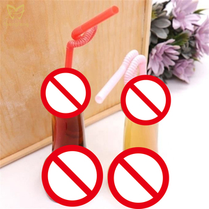 Verres à cocktail créatifs en verre borosilicate de haute qualité en forme de pénis, avec paille, pour bar - Product Image 5