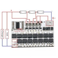 Placa de Protección BMS 3S 4S 5S 100A con Balance para Batería Li-ion/LiFePO4 18650, Módulo Cargador para Power Bank, UPS, Solar, Bicicleta Eléctrica DIY