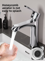 Robinet moderne en cuivre pour lavabos de salle de bain, eau chaude et froide, design monotrou deux-en-un avec cartouche céramique